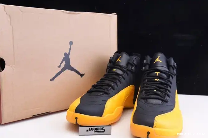 Reps LUCY Retro 12 Black University Gold 130690-070 Air Jordan 0518